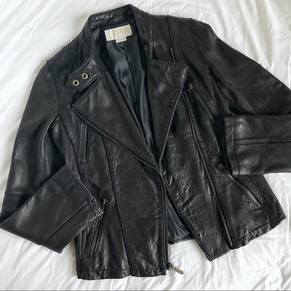 MICHAEL Michael Kors Jackets & Blazers - 💸 SOLD :: Michael Kors Black Leather Moto Jacket